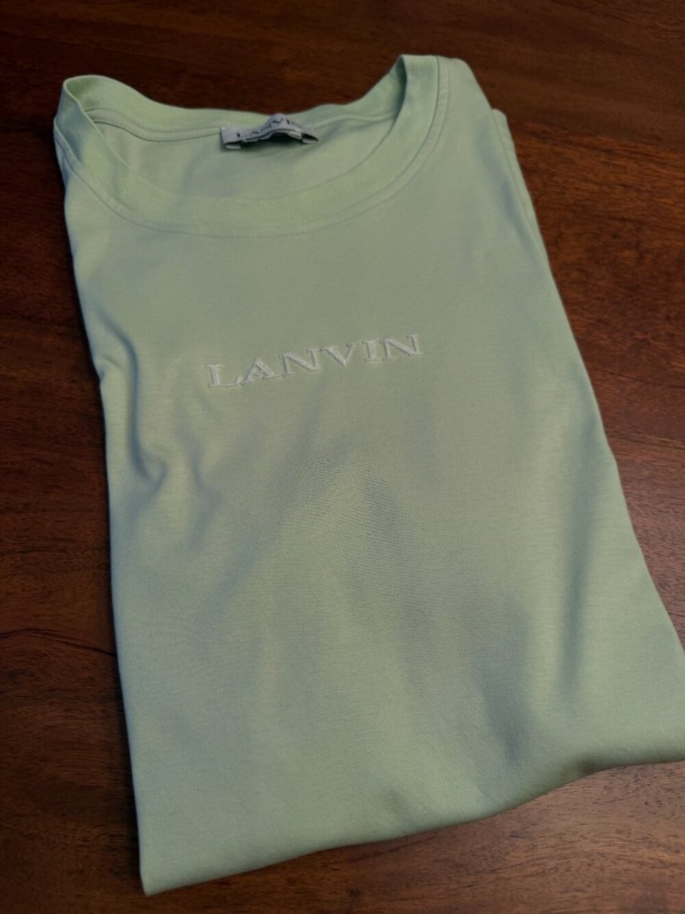 Lanvin Embroidered T-shirt - Light Green - XL (oversized)